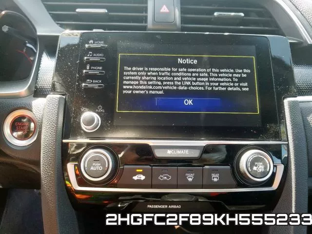 2HGFC2F89KH555233 фото 10