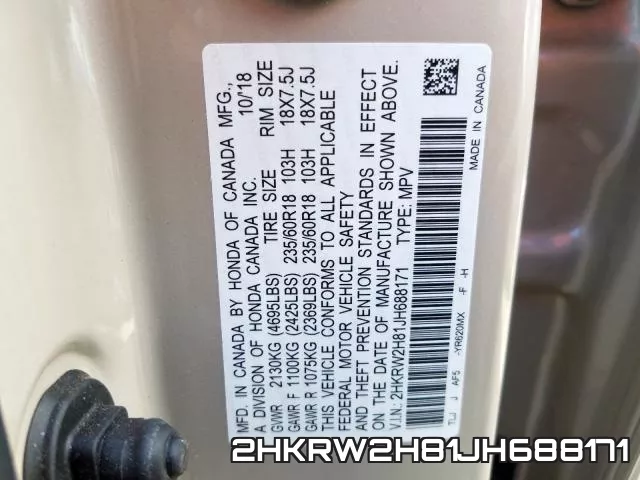 2HKRW2H81JH688171 фото 2