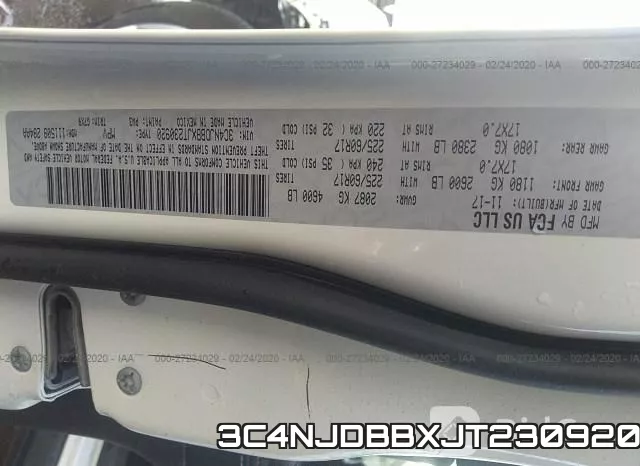 3C4NJDBBXJT230920 фото 10