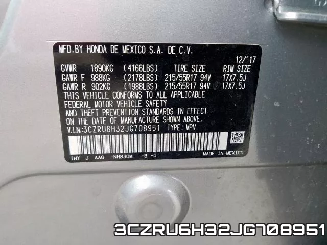 3CZRU6H32JG708951 фото 2