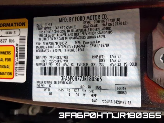 3FA6P0H77JR180365 фото 2