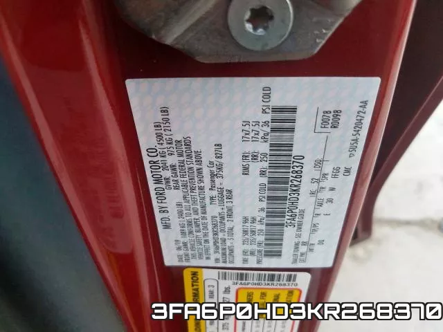 3FA6P0HD3KR268370 фото 2