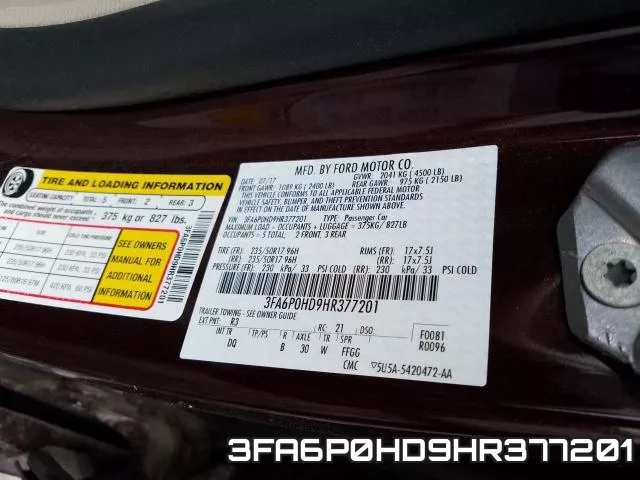 3FA6P0HD9HR377201 фото 2