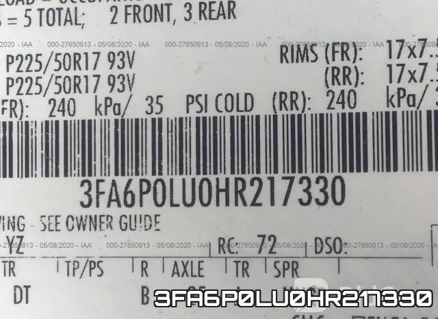 3FA6P0LU0HR217330 фото 10