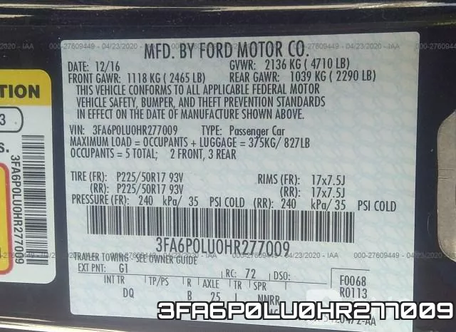 3FA6P0LU0HR277009 фото 10