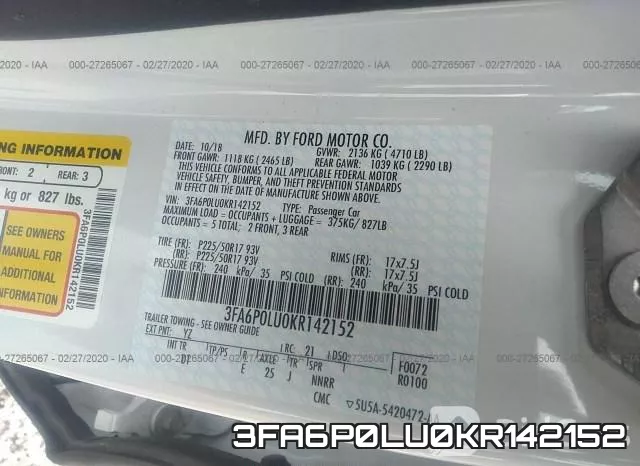 3FA6P0LU0KR142152 фото 10