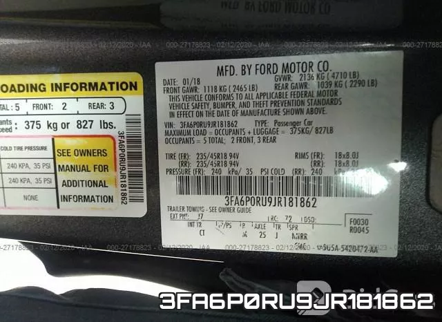 3FA6P0RU9JR181862 фото 10