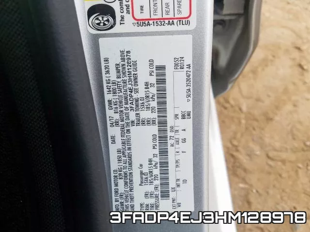 3FADP4EJ3HM128978 фото 2