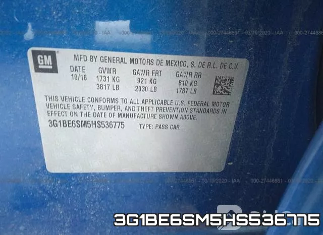 3G1BE6SM5HS536775 фото 10