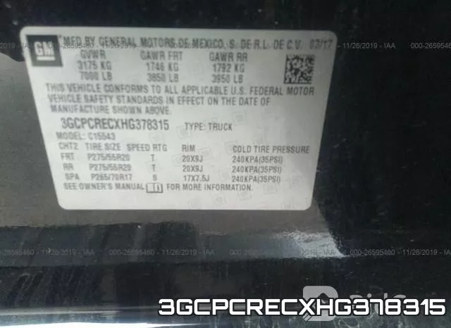 3GCPCRECXHG378315 фото 10