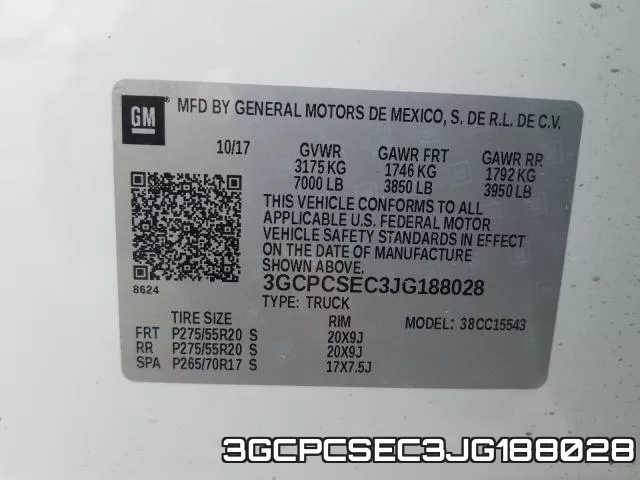 3GCPCSEC3JG188028 фото 2