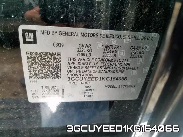 3GCUYEED1KG164066 фото 2