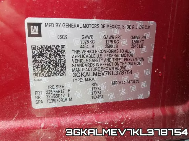3GKALMEV7KL378754 фото 2