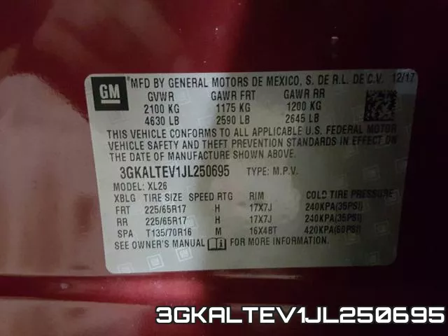 3GKALTEV1JL250695 фото 2