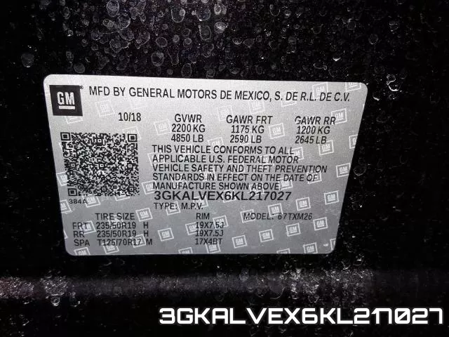 3GKALVEX6KL217027 фото 2