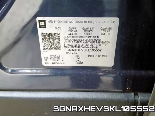 3GNAXHEV3KL105552 фото 2