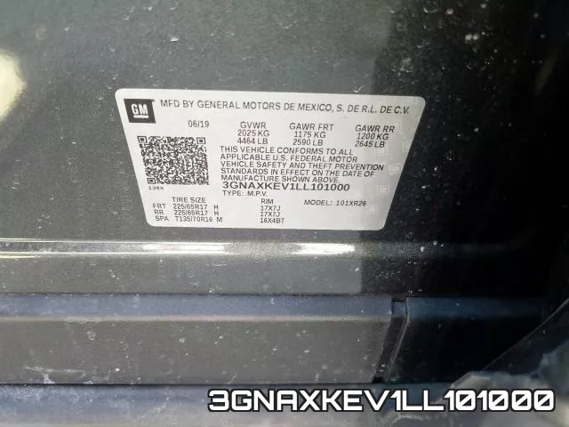 3GNAXKEV1LL101000 фото 2