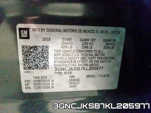 3GNCJKSB7KL205977 фото 2