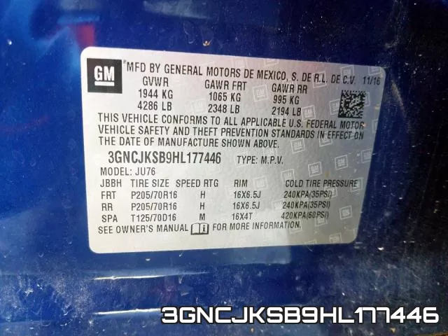 3GNCJKSB9HL177446 фото 2