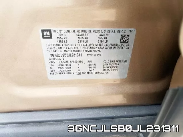 3GNCJLSB0JL231311 фото 2