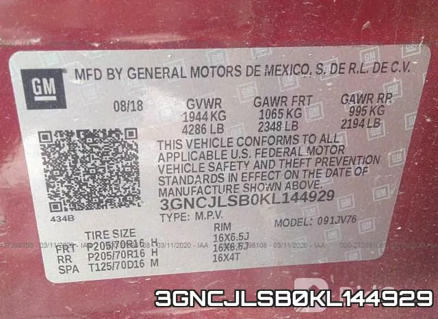 3GNCJLSB0KL144929 фото 10