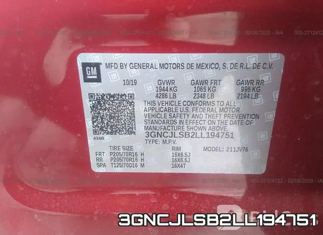 3GNCJLSB2LL194751 фото 10