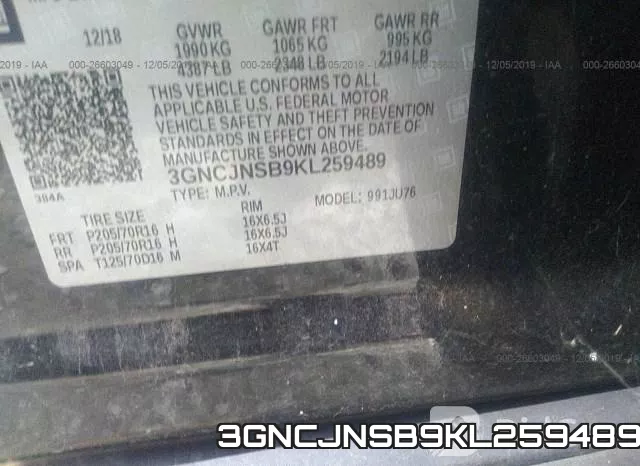 3GNCJNSB9KL259489 фото 10