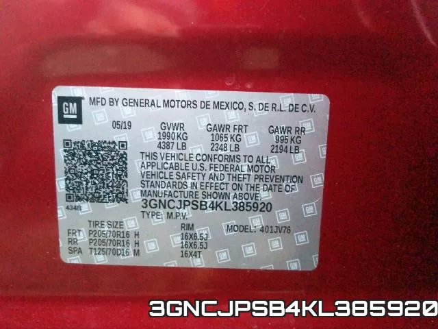 3GNCJPSB4KL385920 фото 2