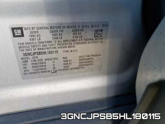 3GNCJPSB5HL180115 фото 2