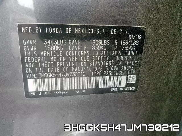 3HGGK5H47JM730212 фото 2