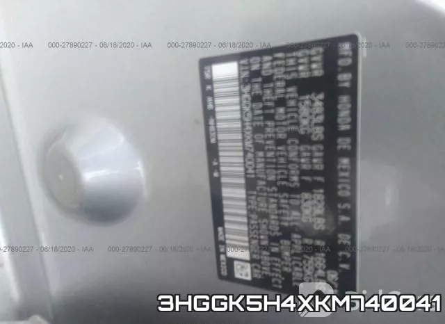 3HGGK5H4XKM740041 фото 10