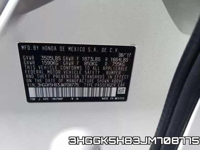 3HGGK5H83JM708775 фото 2