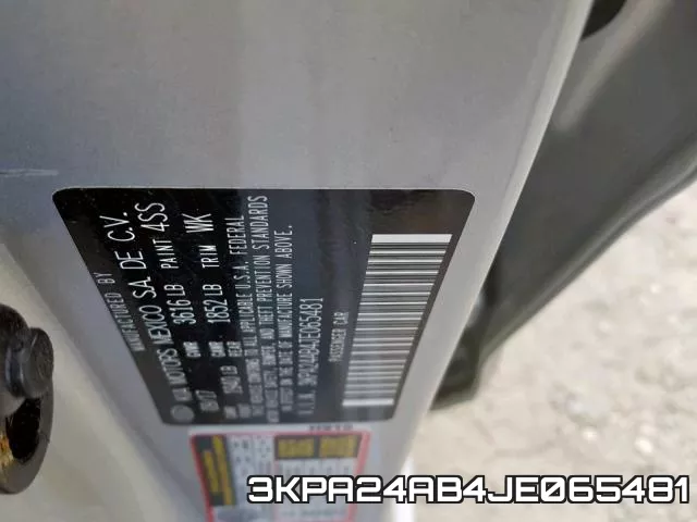 3KPA24AB4JE065481 фото 2
