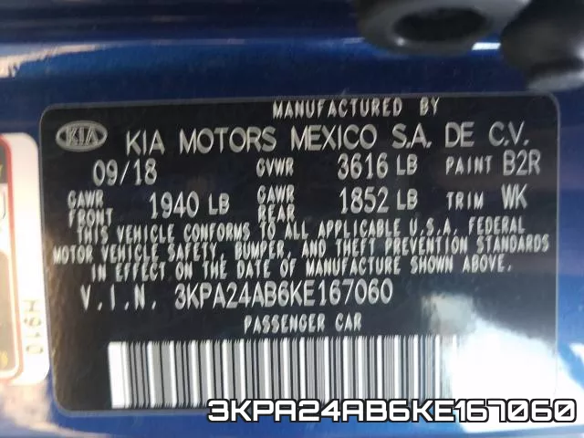 3KPA24AB6KE167060 фото 2