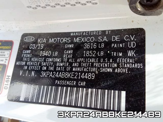 3KPA24AB8KE214489 фото 2