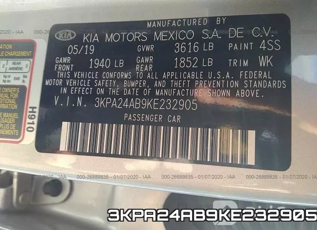 3KPA24AB9KE232905 фото 10