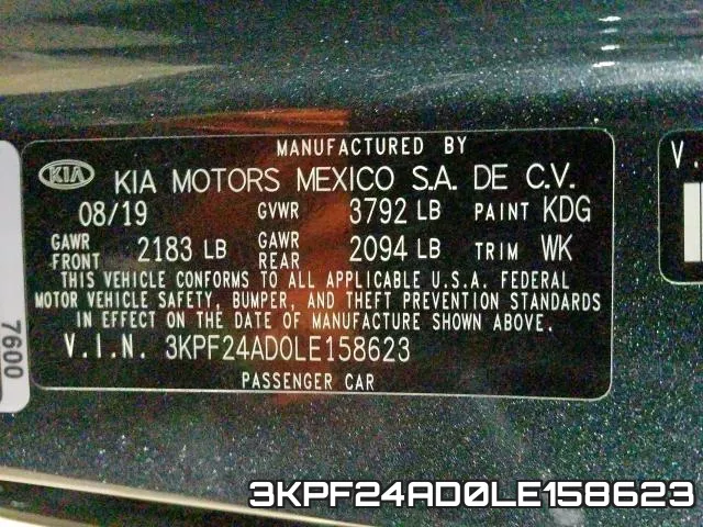3KPF24AD0LE158623 фото 2