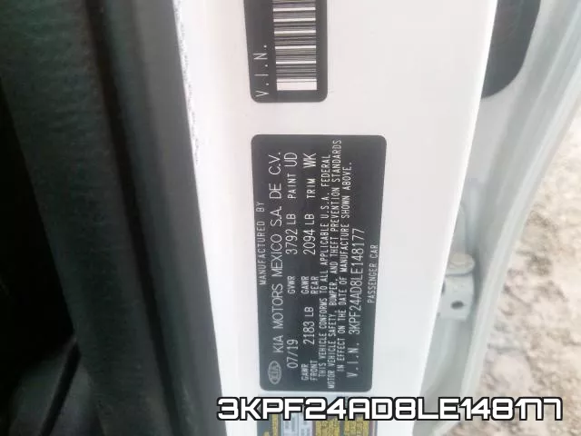3KPF24AD8LE148177 фото 2