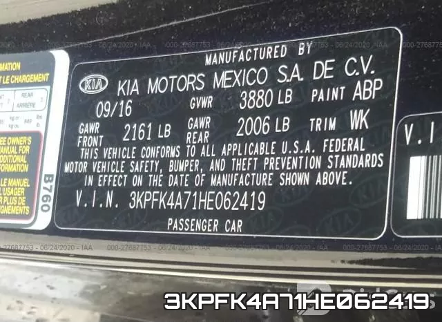 3KPFK4A71HE062419 фото 10
