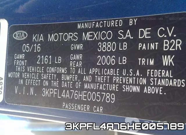 3KPFL4A76HE005789 фото 10
