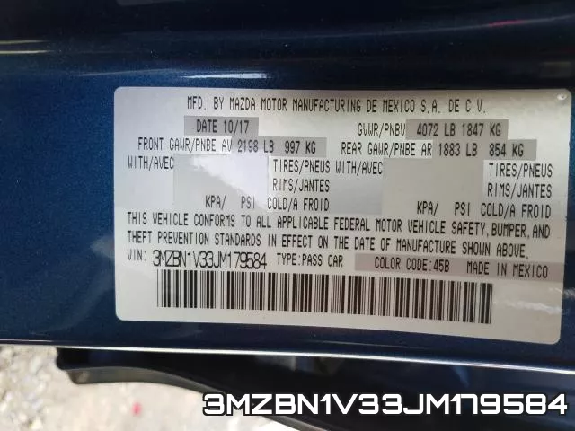 3MZBN1V33JM179584 фото 2