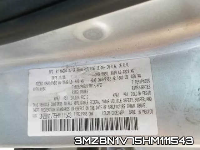 3MZBN1V75HM111543 фото 2