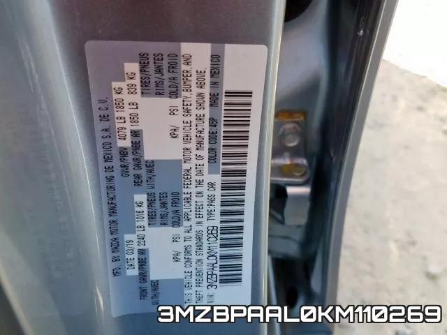 3MZBPAAL0KM110269 фото 2
