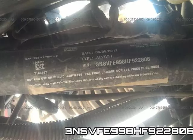 3NSVFE998HF922806 фото 2