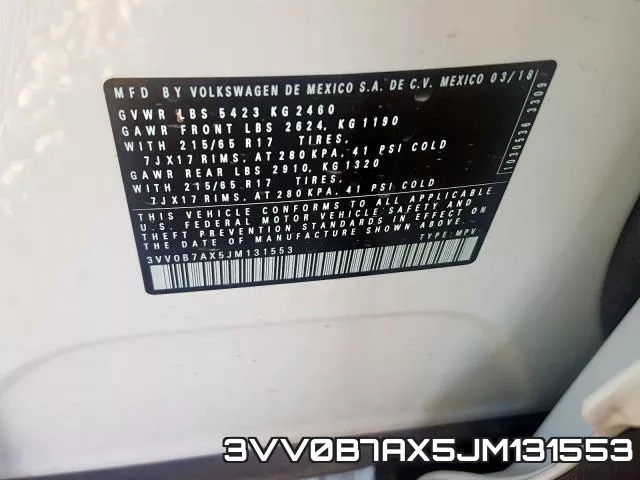3VV0B7AX5JM131553 фото 2