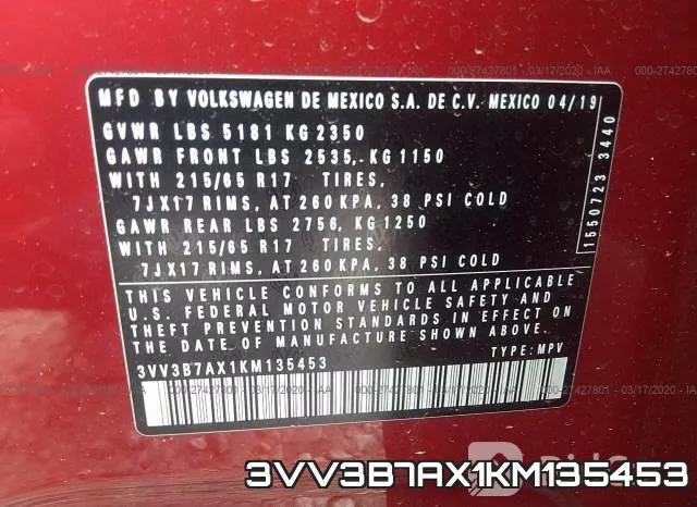 3VV3B7AX1KM135453 фото 10