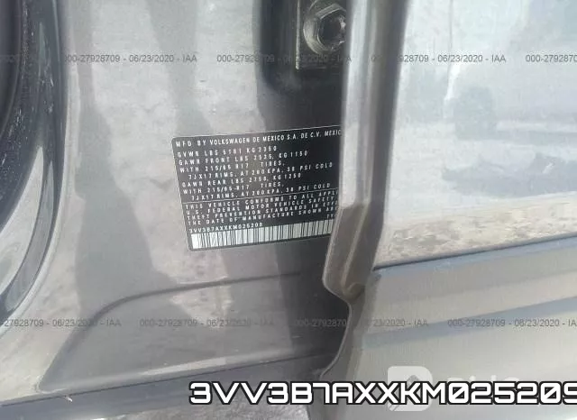 3VV3B7AXXKM025209 фото 10