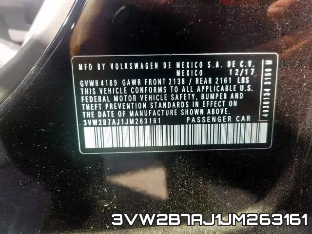 3VW2B7AJ1JM263161 фото 2