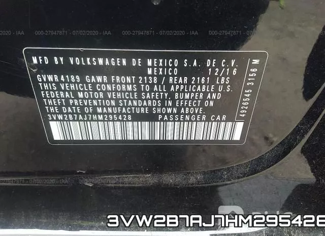 3VW2B7AJ7HM295428 фото 10