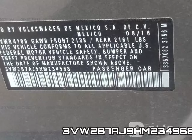 3VW2B7AJ9HM234968 фото 10